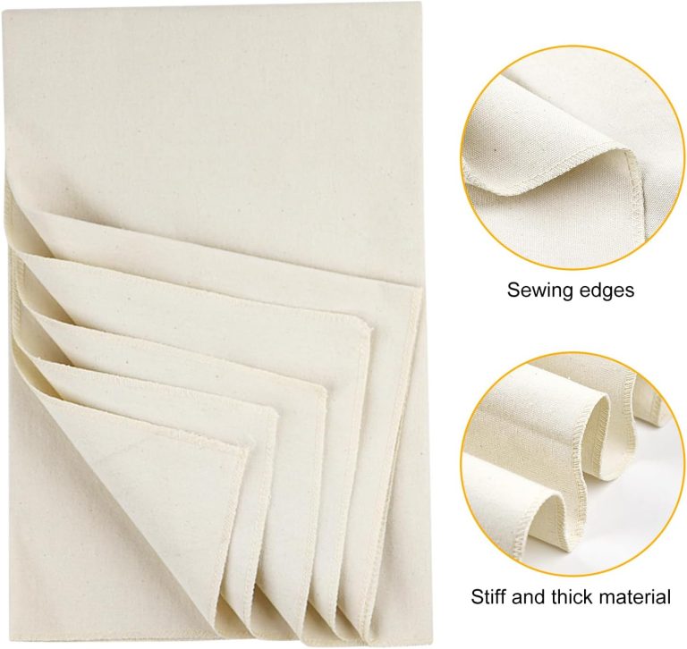 Bread Proofing Cloth, 2 Pcs Bakers Couche 35.4″ x 26″ Large, Natural Cotton Fabric for Dough Rising and Shaping